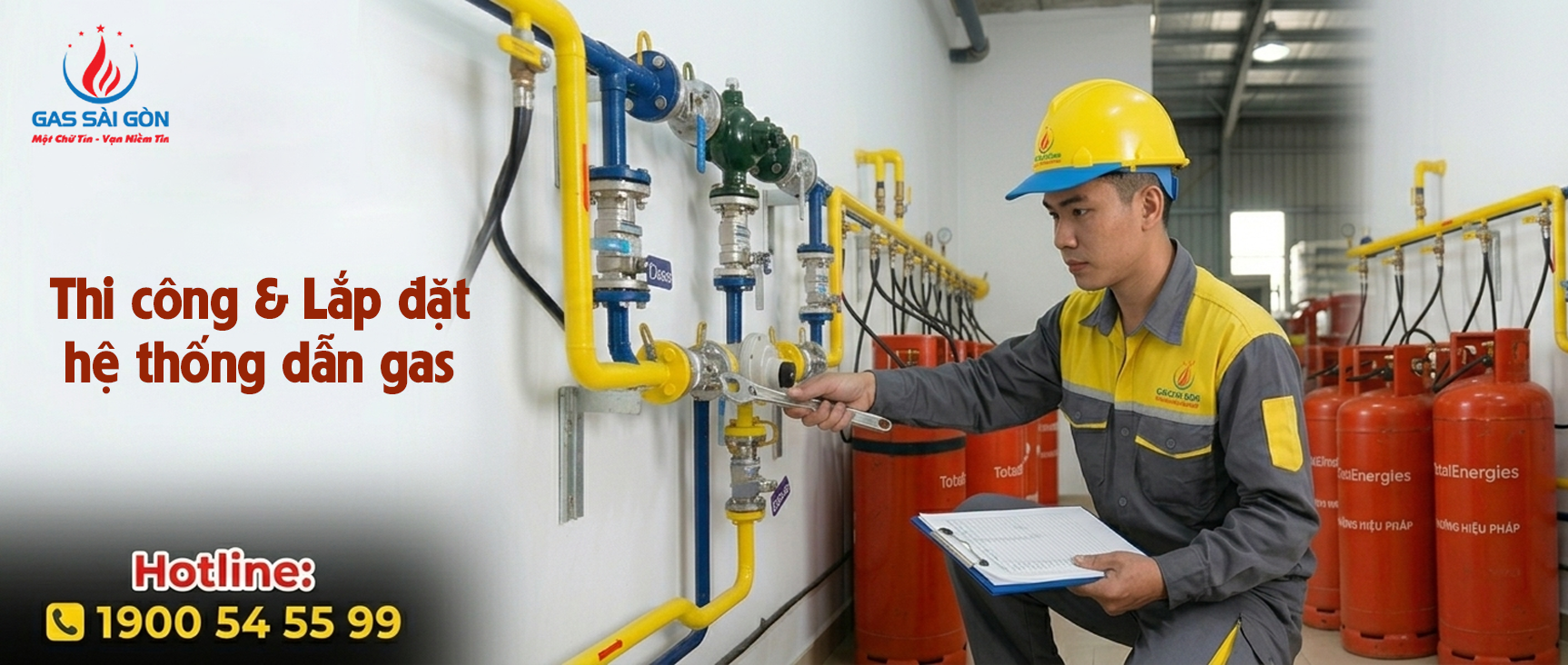 Lắp đặt hệ thống dẫn gas